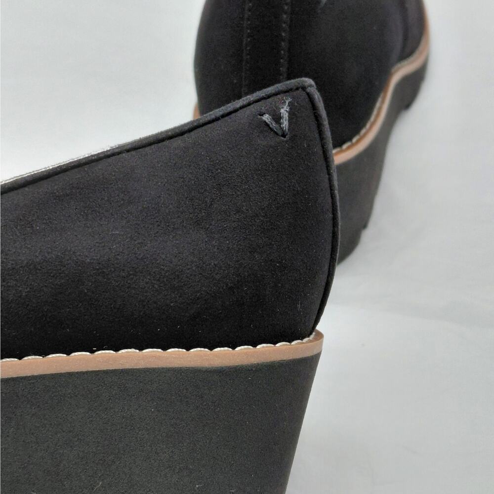 Vionic Womens Wedge Loafers Size 6 Black Comfort Walking Platform Slip On Shoes - Picture 11 of 12